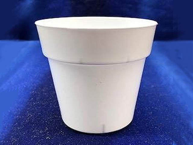 3" Round White Pot - Click Image to Close